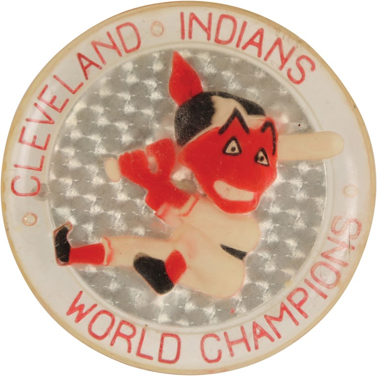 Very Rare 1948 Cleveland Indians World Champions Bicycle Reflector