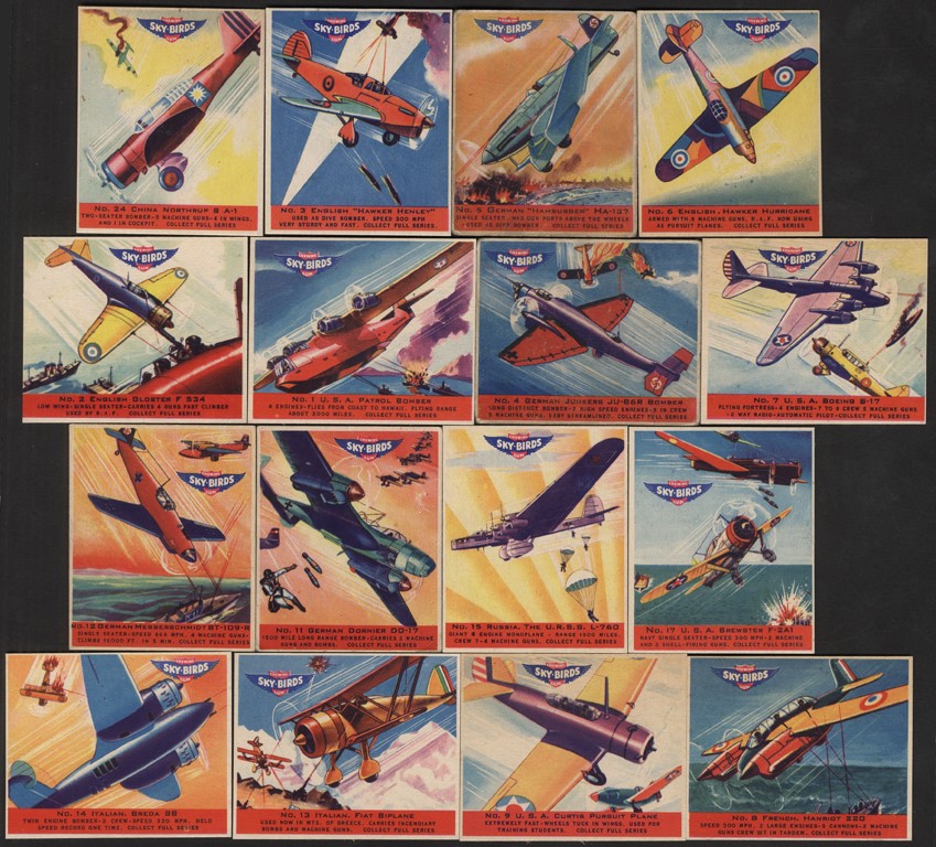 - 1941 Goudey R137 "Sky Birds" Near-Set (23) High Grade!