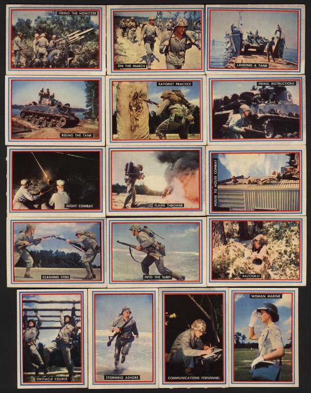 The Preston Orem Non-Sports Collection - 1953 R709-1 Topps "Fightin‚ Marines" Complete Set (96) with Wax Wrapper