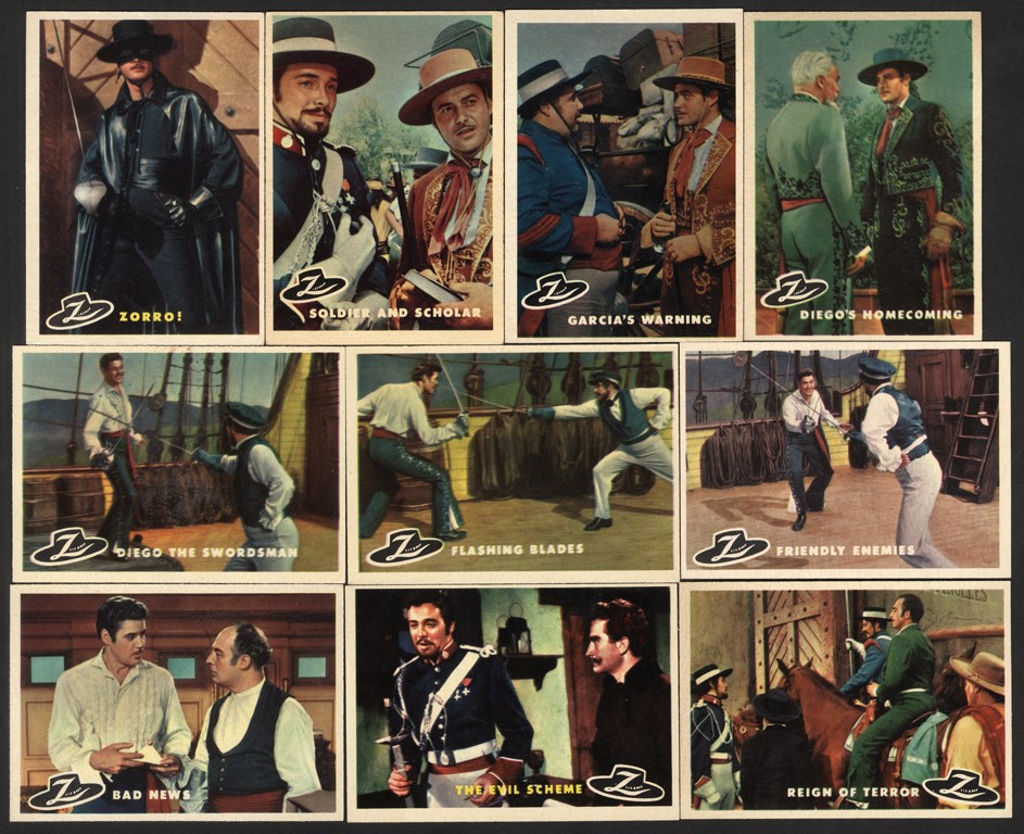R712-5 1958 Topps "Walt Disney‚s Zorro" Complete Set (88)