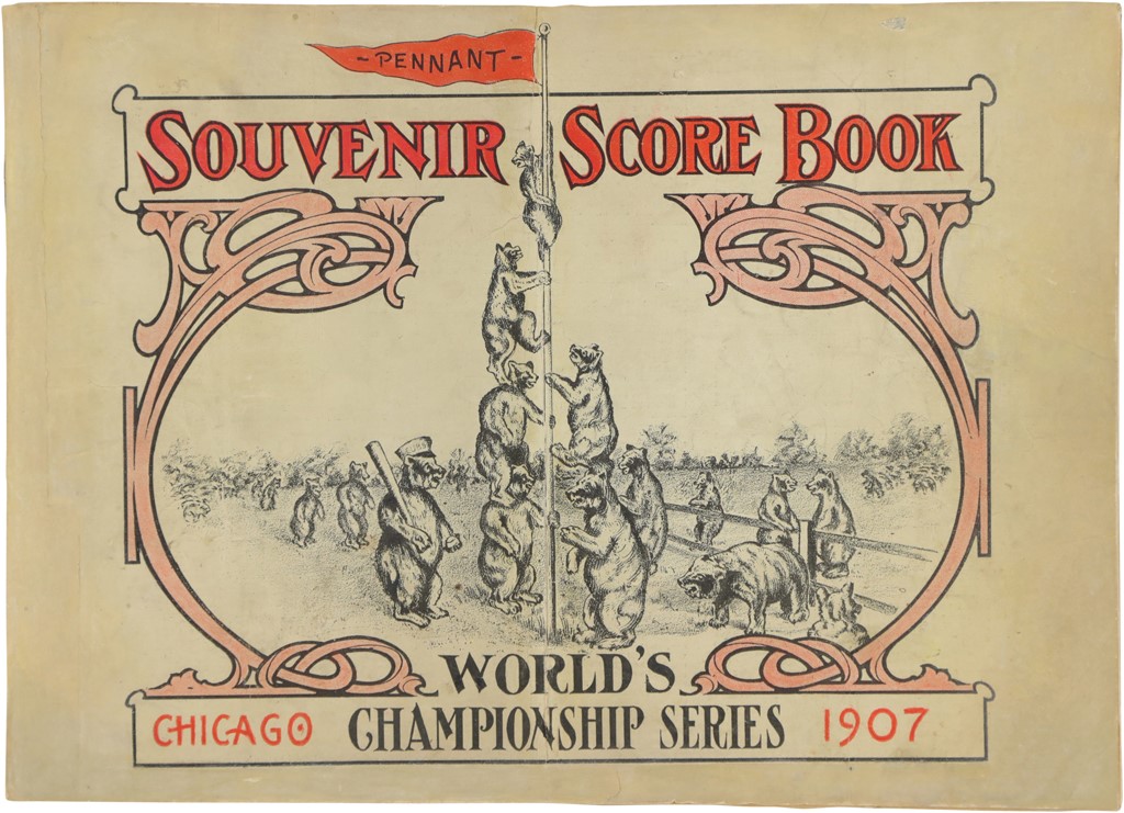 Tickets, Publications & Pins - 1907 World Series Program at Chicago - Cubs First