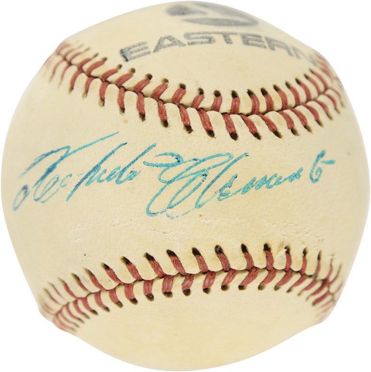 Circa 1970 Roberto Clemente "High Grade" Single-Signed Baseball PSA NM-MT 8