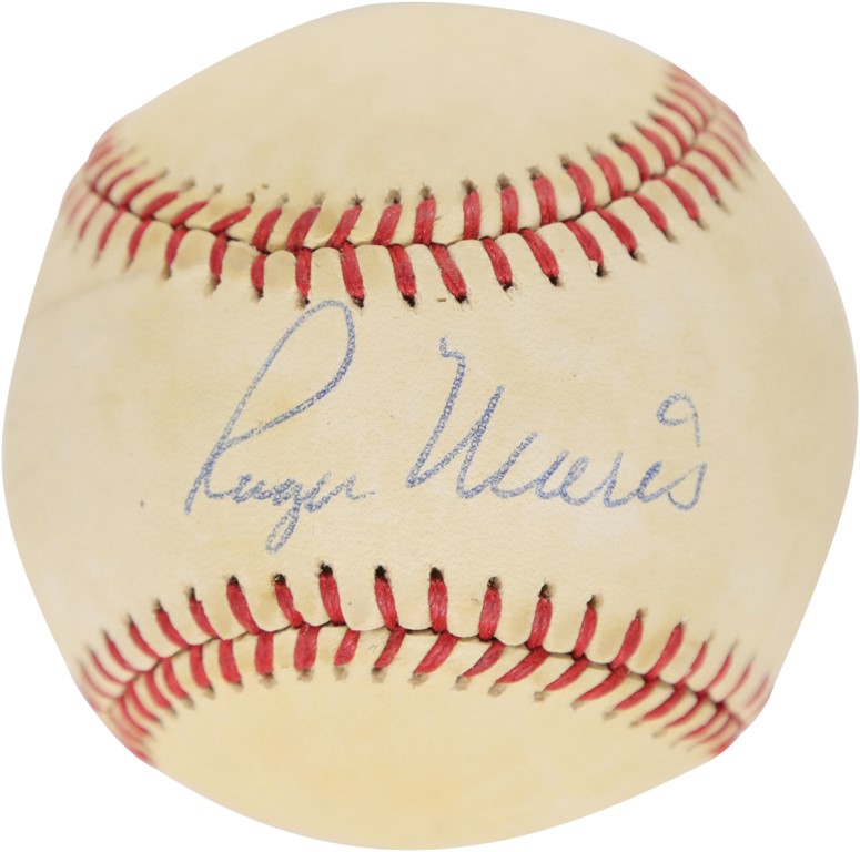 Roger Maris Single-Signed Baseball (PSA NM-MT 8)