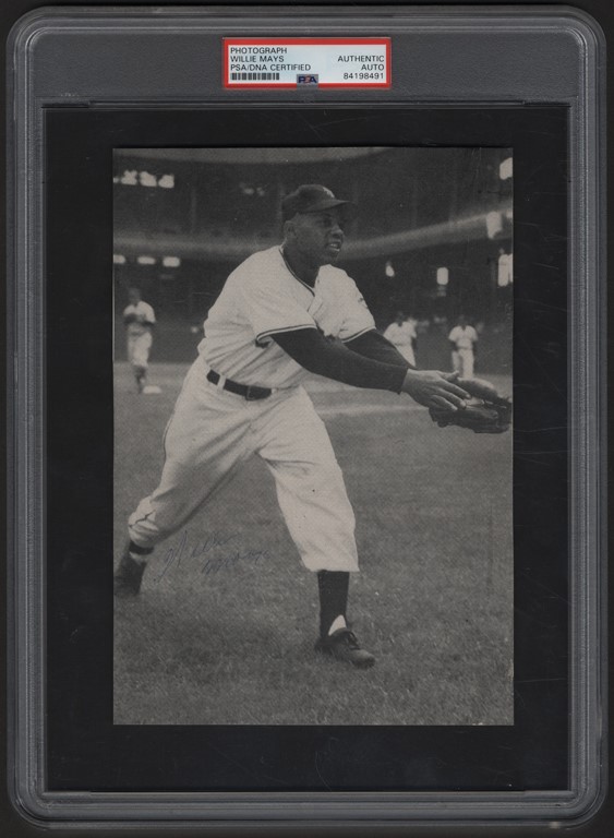 1951 Willie Mays Signed Rookie Photograph (PSA)