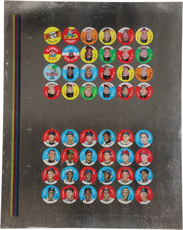 - 1967 Topps Test & S.F Giants Discs Uncut Sheet