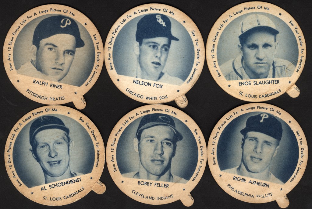 - 1952 Dixie Lids Baseball Complete Set w/Extras (34)