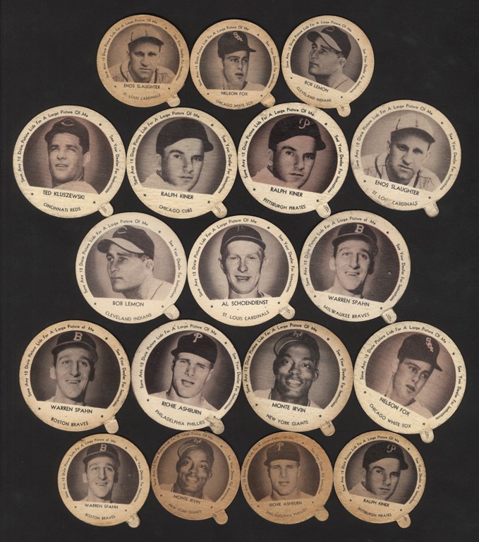 - 1953 Dixie Lids Baseball Complete Set w/Small 2 1/4" Lid Near-Set (51)