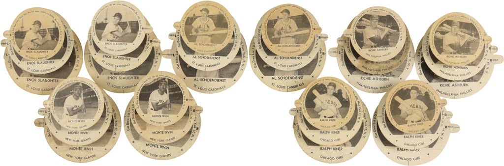 1954 Dixie Lid Baseball Complete Set w/Small 2 1/4 " and Large 3 3/16" Near Sets (110+)