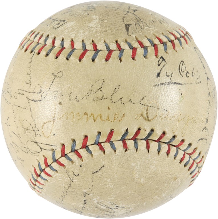 1925 Detroit Tigers Team-Signed Baseball with Ty Cobb (JSA)