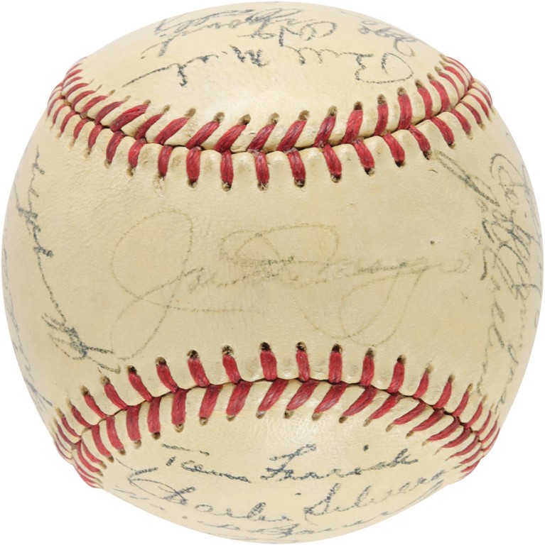 - 1950 World Champion New York Yankees Team-Signed Baseball from the Casey Stengel Collection PSA