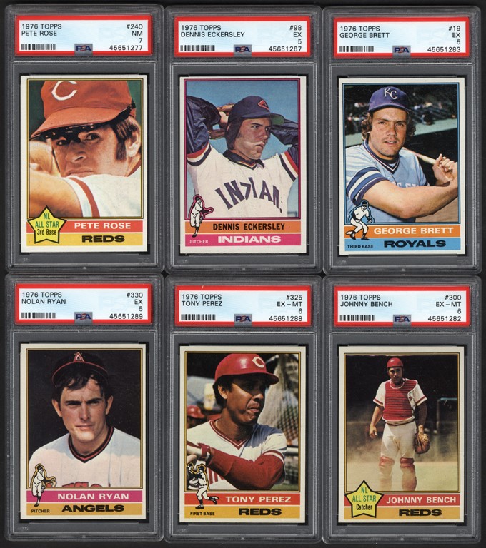1976 Topps Baseball Near Complete Set (659/660) with PSA