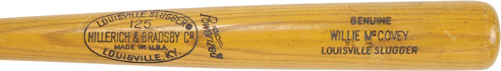 - 1974-75 Willie McCovey Hillerich & Bradsby Game Used Bat (PSA GU 8)