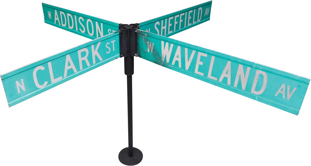 - Intersecting Set of Four Original Wrigley Field Street Signs