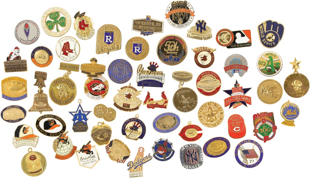 Dallas Green‚s World Series and All-Star Game Press Pin Collection (120+)
