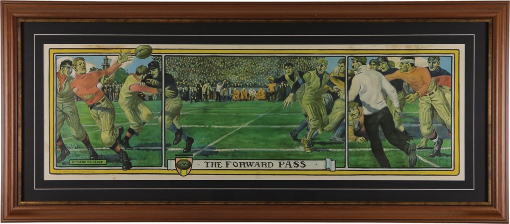 1909 The Forward Pass Chromolithograph by Hibberd V.B. Kline