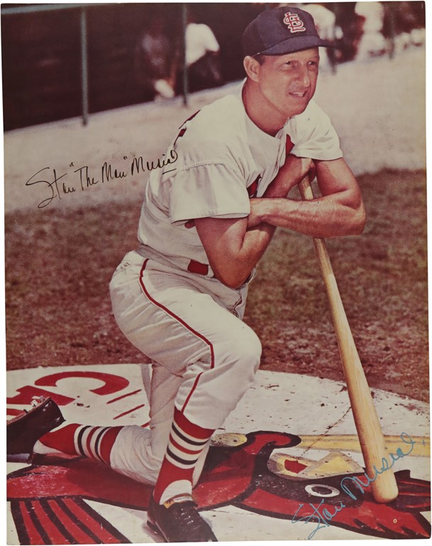 Large Stan Musial Display that Hung in Old Busch Stadium