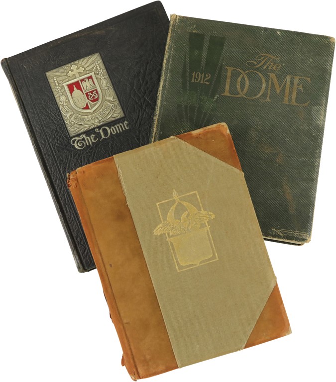 - Collection of Notre Dame "The Dome" Yearbooks w/Rockne, Gipp, & Others (3)