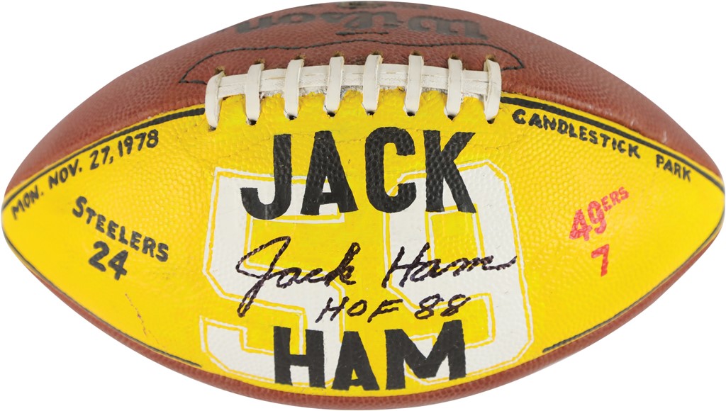 Jack Ham Collection - November 27, 1978, Jack Ham Pittsburgh Steelers Presentational Game Football