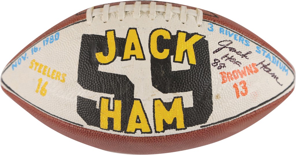Jack Ham Collection - November 16, 1980, Jack Ham Pittsburgh Steelers Presentational Game Football