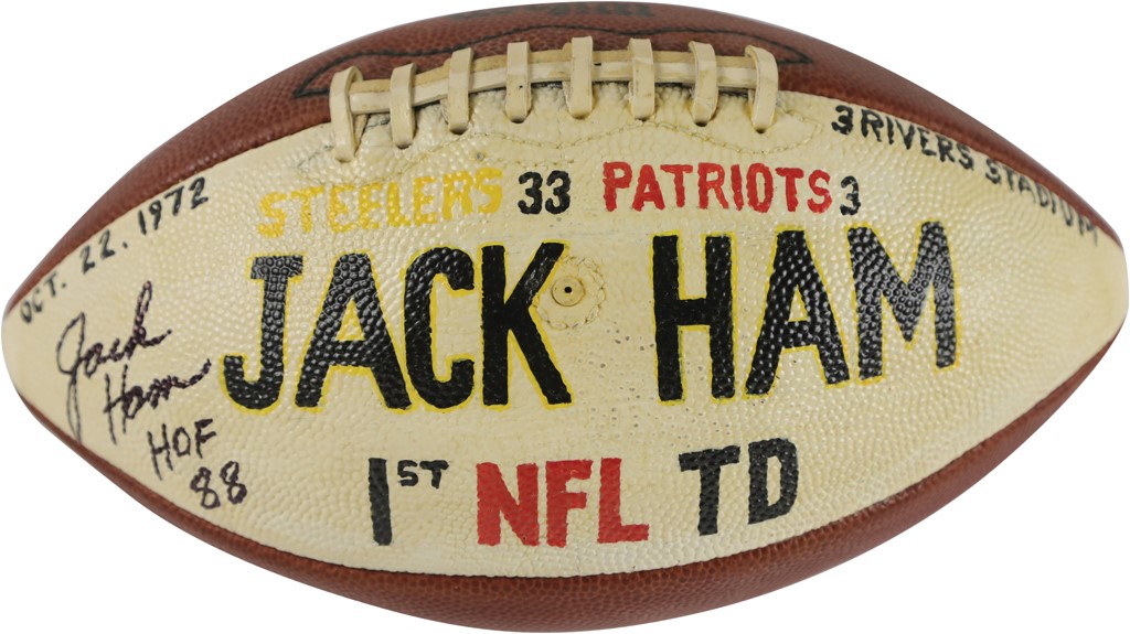 - 1972 Jack Ham Pittsburgh Steelers First Career NFL Touchdown Ball