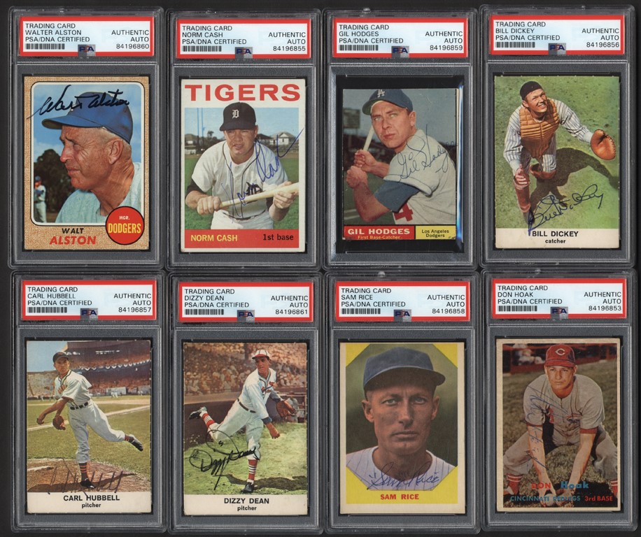 - 1950s-70s Signed Baseball Card Collection with Major Names (73)