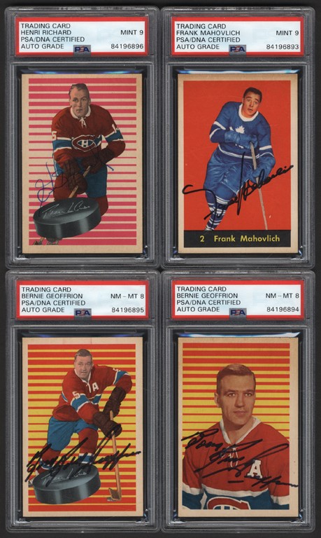 - 1960s Parkhurst & Topps Hockey Signed Collection with Hall of Famers (68)