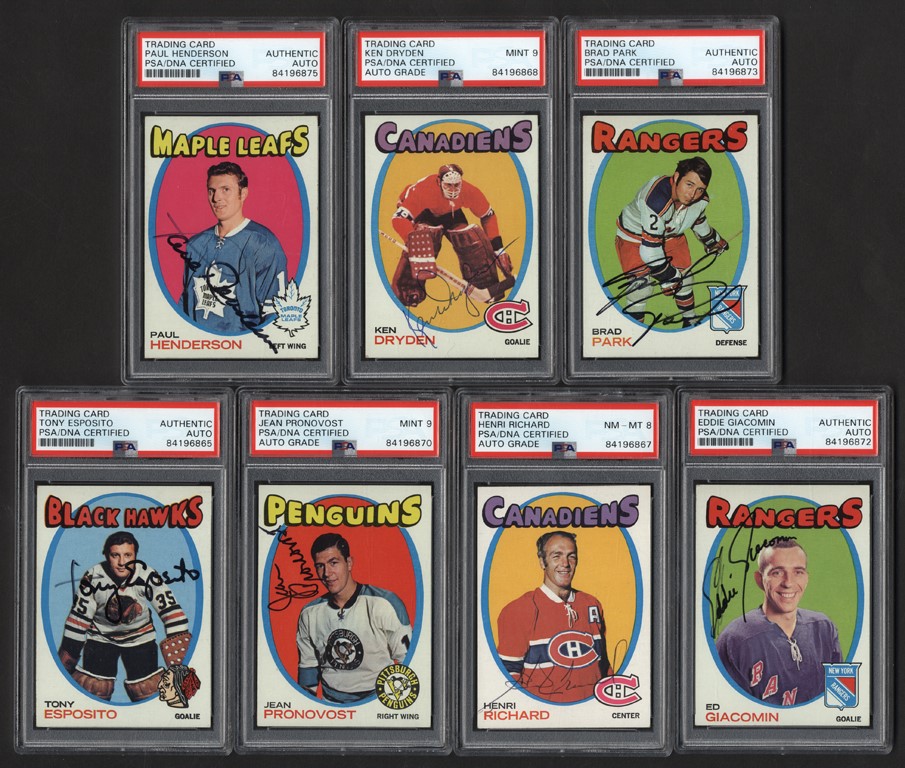 1970-73 Topps & O-Pee-Chee Hockey Signed Collection with PSA and Ken Dryden Rookie (151)