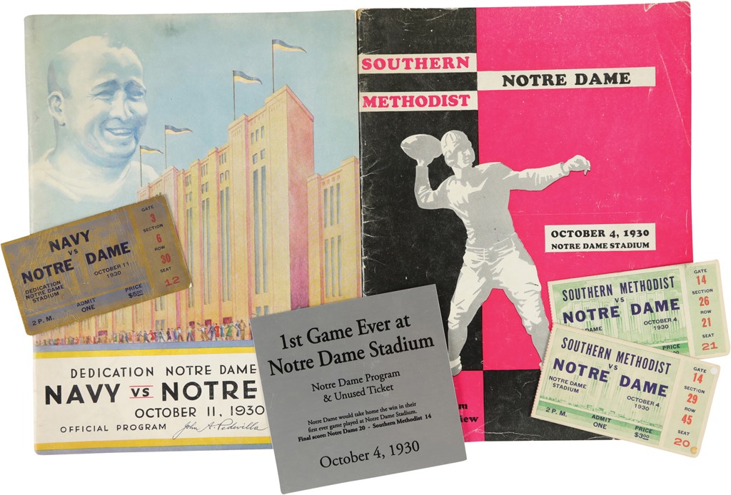 - Program & Ticket from First Game Ever at Notre Dame Stadium & Dedication Game (5)