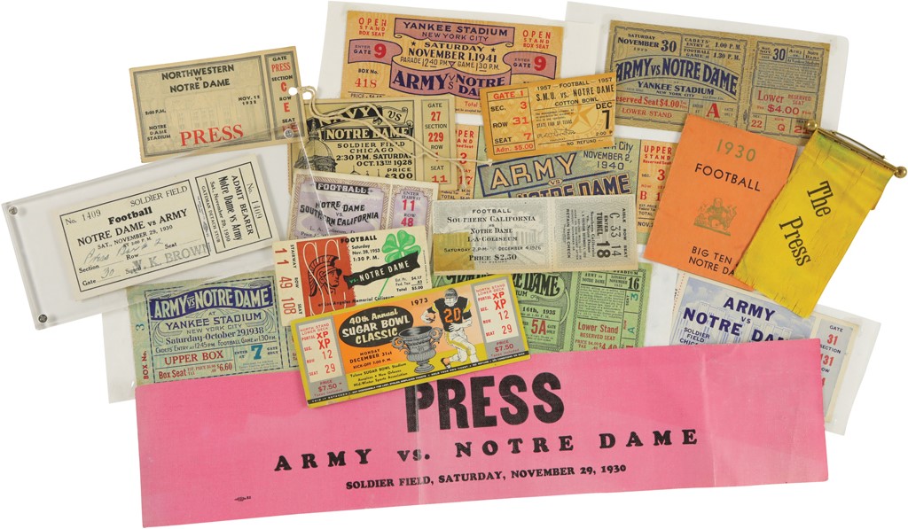 Fantastic Collection of Notre Dame Tickets & Press Passes Vintage-Modern (105)