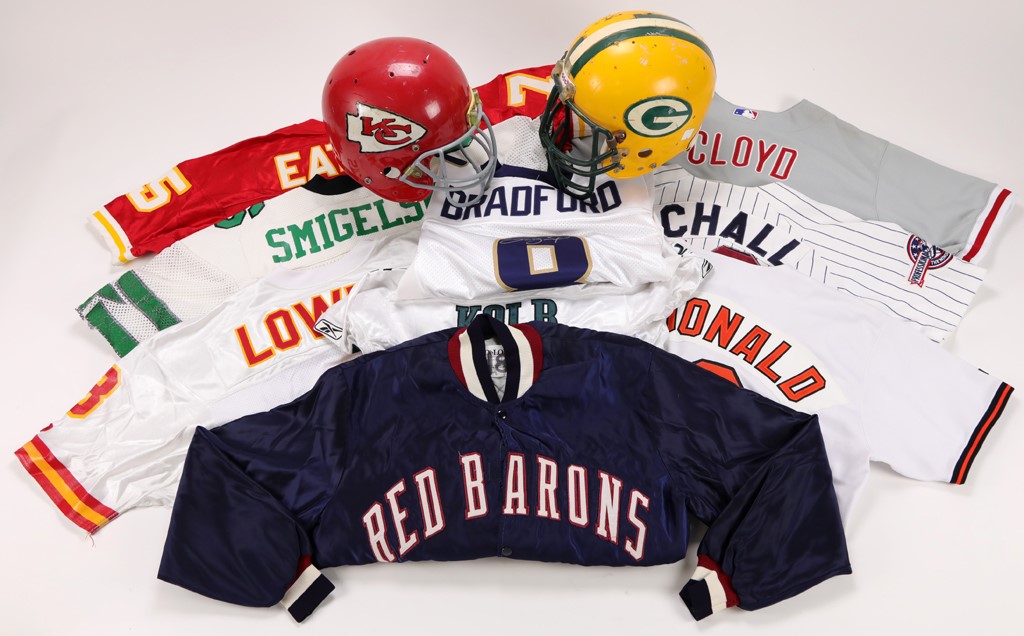 Baseball Equipment - Multi-Sport Game Worn & Issued Jersey and Helmet Collection (11)
