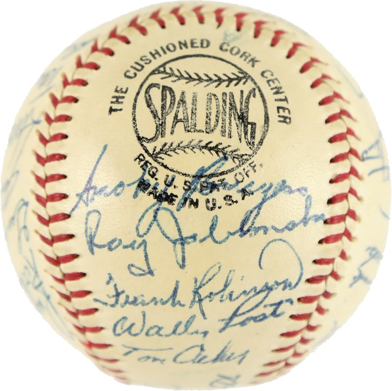 High Grade 1956 Cincinnati Reds Team-Signed Baseball - PSA Graded "8" Signatures (PSA)