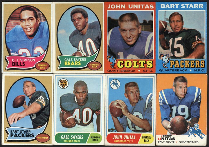 1960s-1980s Topps Football Card Hoard w/Hall of Famers (1,663)