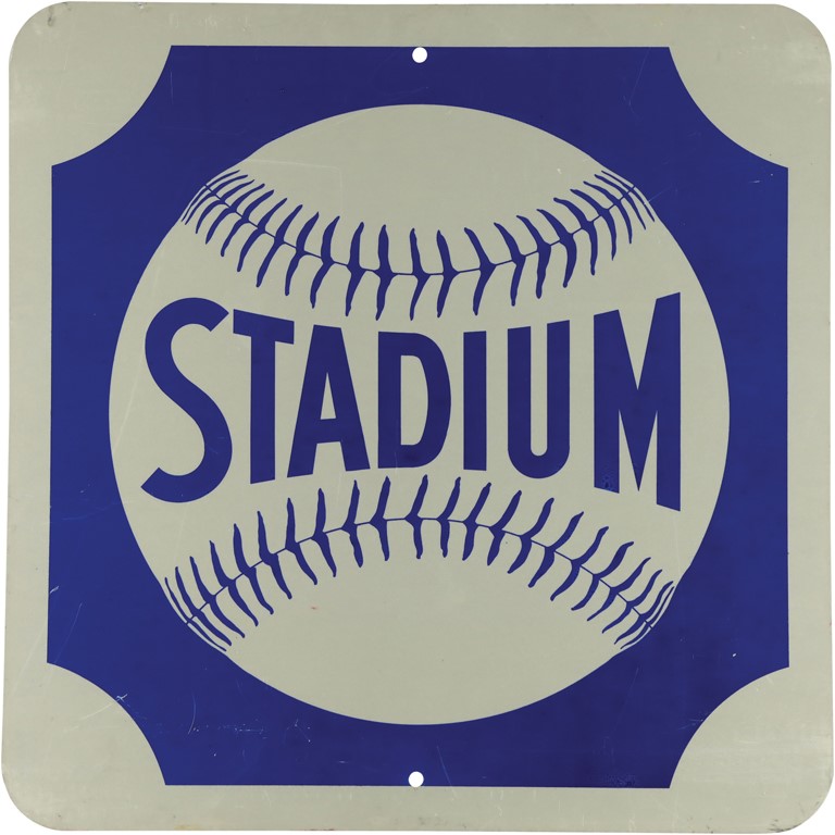 Stadium Artifacts - Los Angeles Dodgers Stadium Street Sign