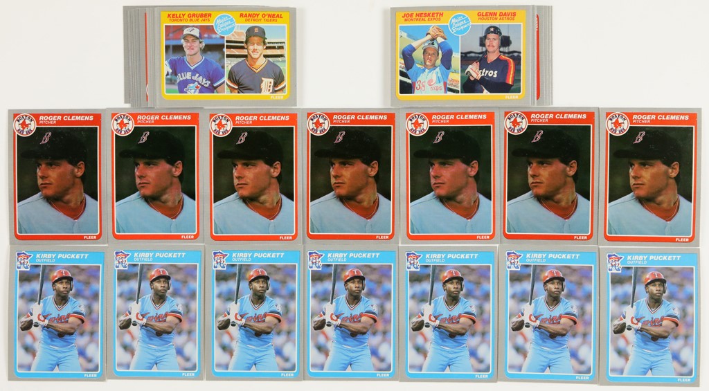 Baseball and Trading Cards - 1985 Fleer Baseball Card High Grade Lot w/Clemens & Puckett Rookies & Others (46)