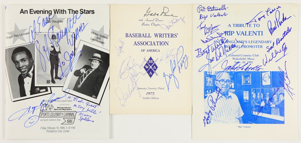- Boston Red Sox & Others Multi-Signed Programs & Publications Collection (13)