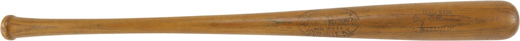 - 1924-28 Cy Williams Philadelphia Phillies Game Used Bat (PSA)