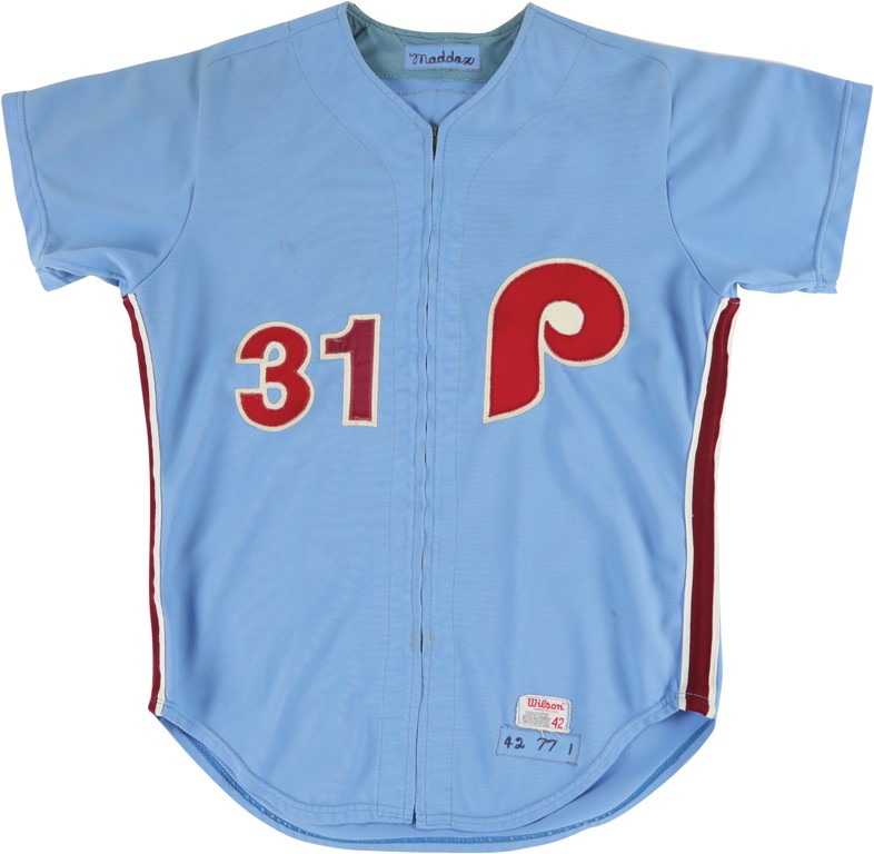 Philly Fanatic Collection - 1977 Garry Maddox Philadelphia Phillies Signed Game Worn Jersey