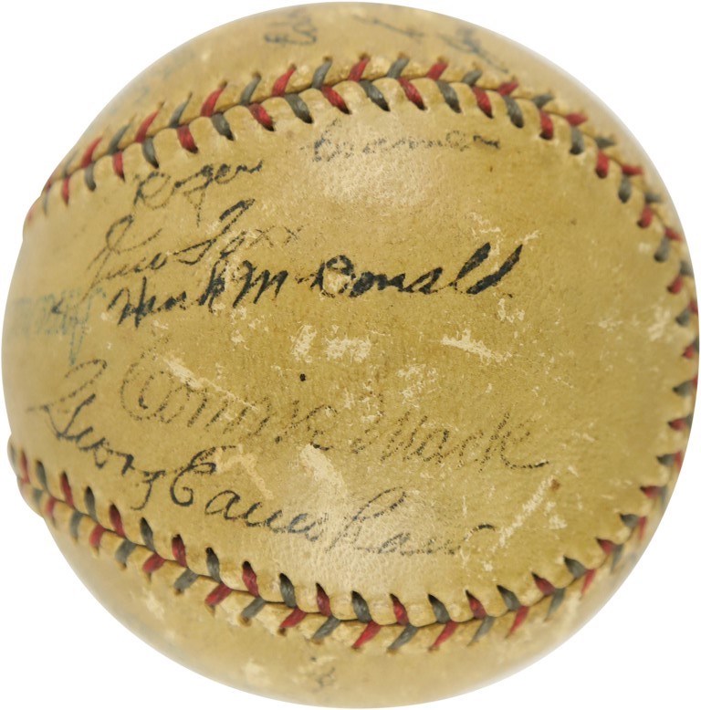 1931 American League Champion Philadelphia Athletics Team-Signed Baseball (PSA)