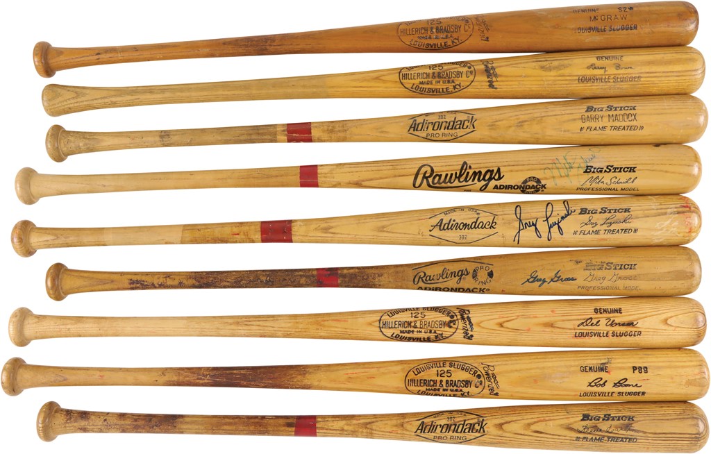 - 1980 World Champion Phillies Game Used Bats with Schmidt & Carlton (19)