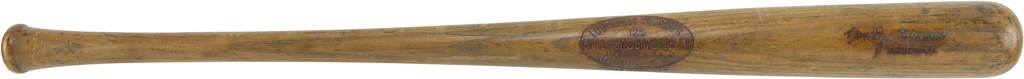 - 1939-40 Wally Moses Philadelphia Athletics Game Used Side-Written Bat (MEARS A10)