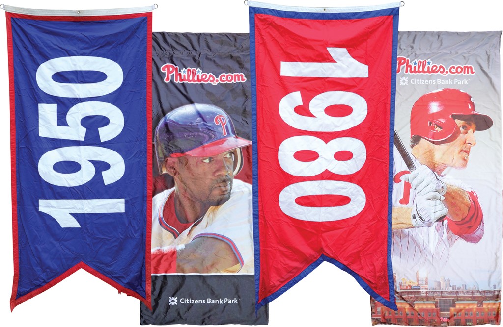 Philly Fanatic Collection - Philadelphia Phillies Stadium Flown Banners and Flags (4)