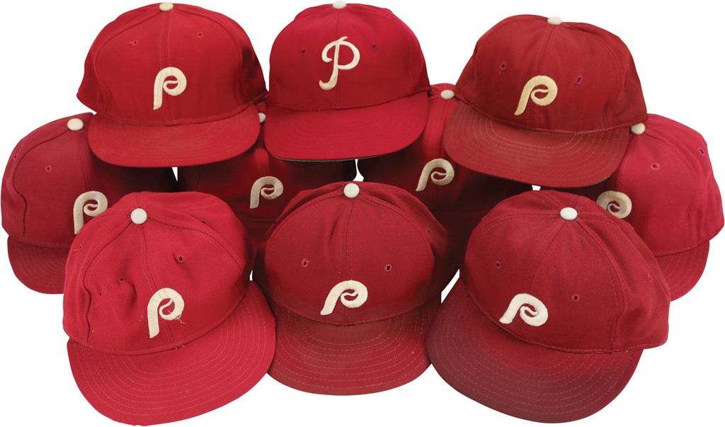 Philadelphia Phillies Legends and Stars Game Worn Hat Collection (10)