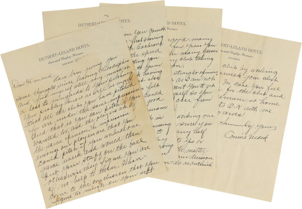 1929 Connie Mack Handwritten 