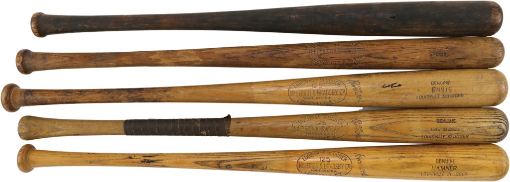- 1910s-50s Philadelphia Phillies Game Used Bat Collection (5)
