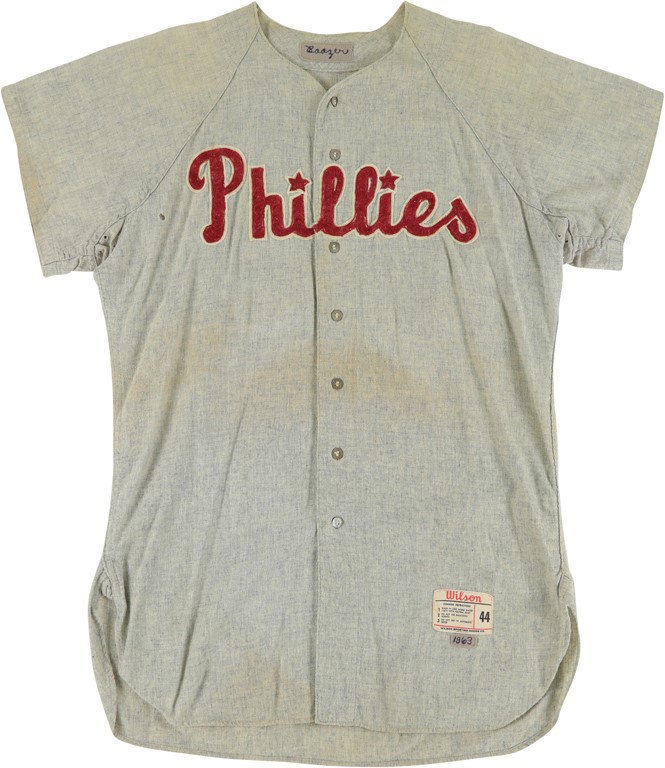 1963 John Boozer Philadelphia Phillies Game Worn Rookie Jersey