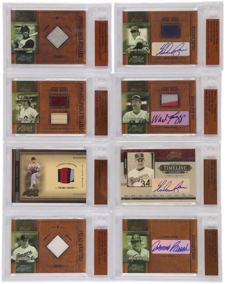 - 2004 Playoff Prime Cuts Autographed and Game Worn Memorabilia Card Collection - All BGS Certified (35)