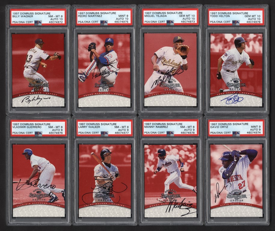 Baseball and Trading Cards - 1997 Donruss Baseball Signature Series Autographed Card Collection with PSA (90)