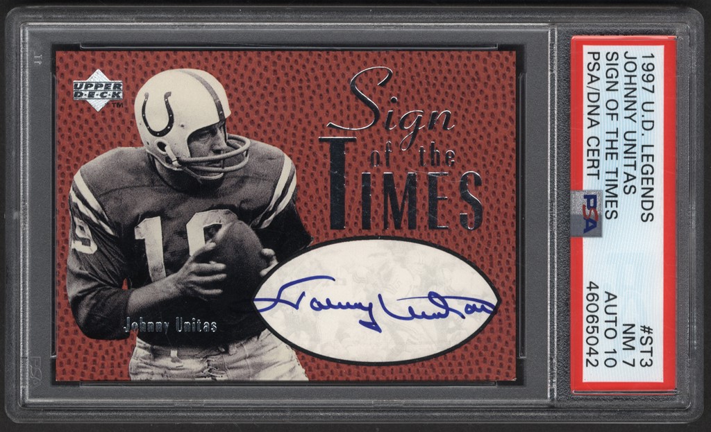 1997 Upper Deck Sign of the Times Johnny Unitas Autograph