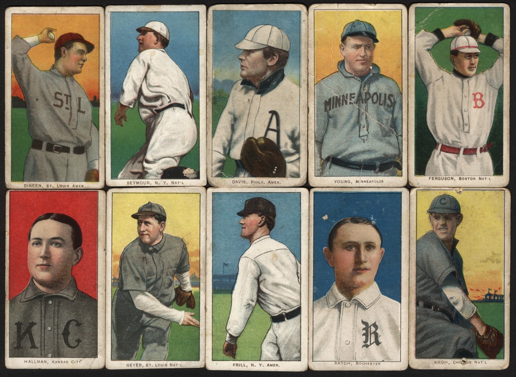 Baseball and Trading Cards - T206 Collection of Nine Sovereign Backs and One Piedmont Back (10)