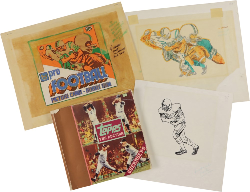 - 1978 Topps Football Cello Box Original Artwork from ‚89 Topps Auction